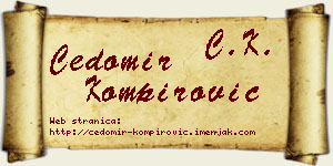 Čedomir Kompirović vizit kartica